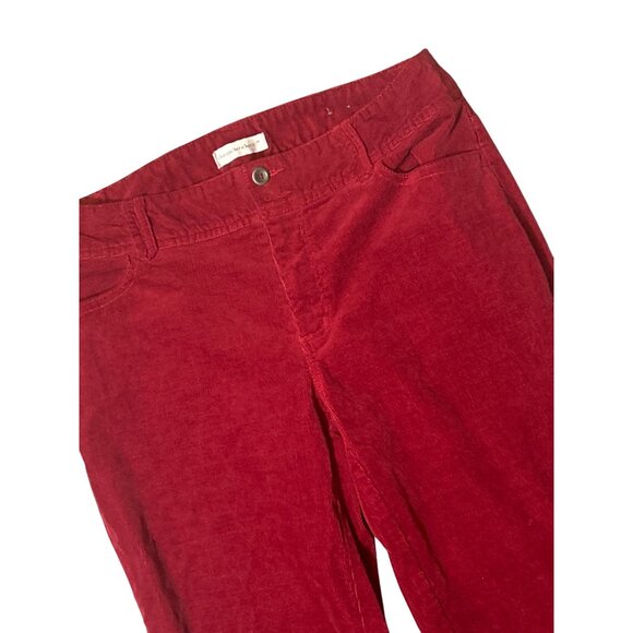 (5 for $25) Christopher & Banks Barely Boot Corduroy Jeans in Faul Red Size 8 - Picture 4 of 5